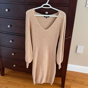 Tan Sweater Dress